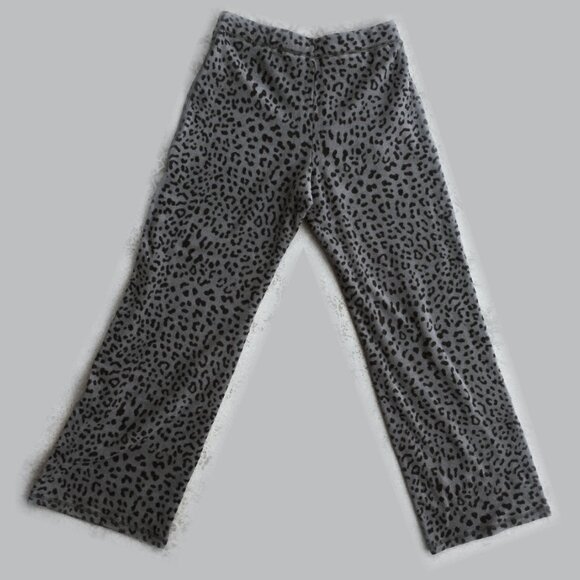 Grey Feline Print Microfleece Lounge Pants NWOT - Picture 5 of 5